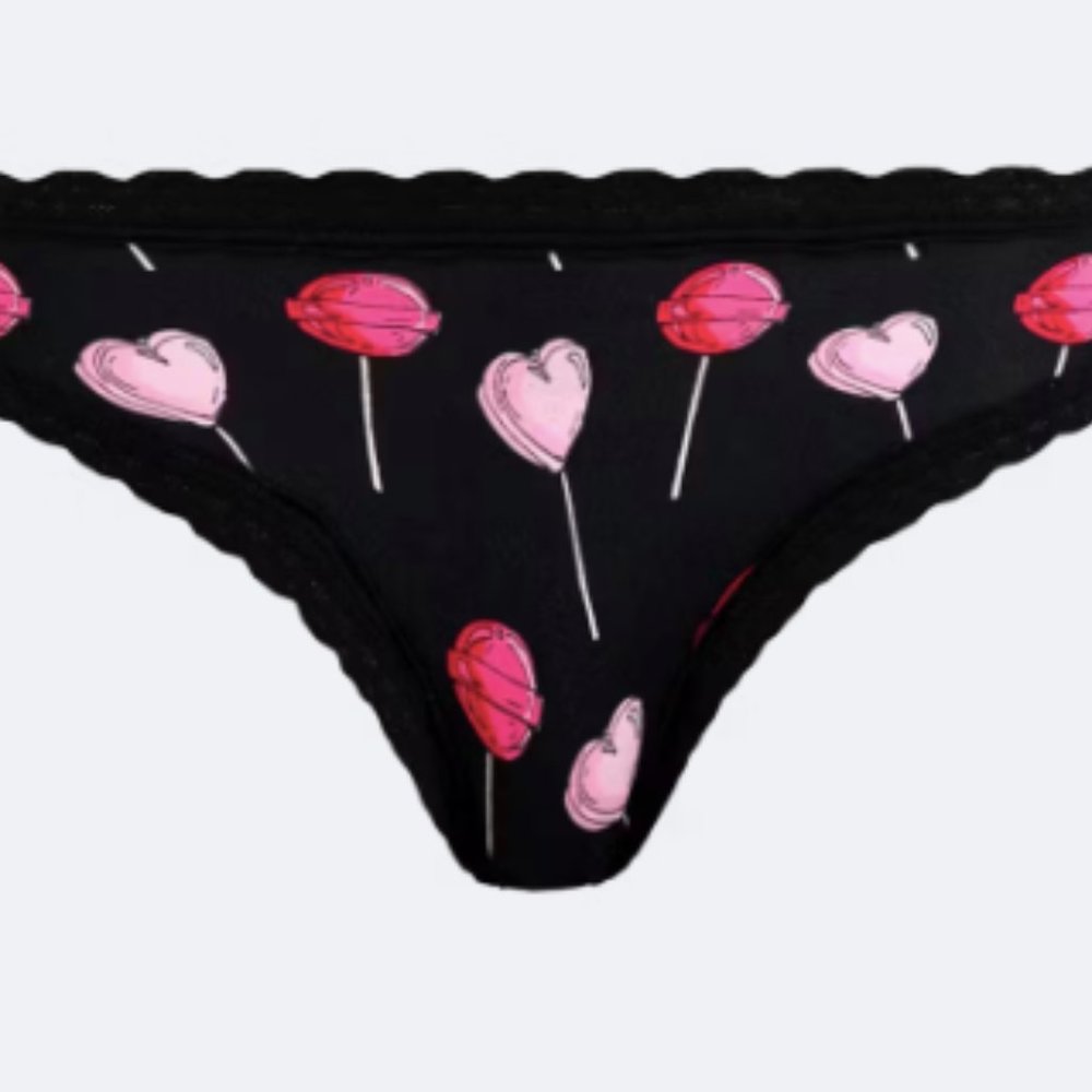 NWT - Women's "I'm a Sucker For You" Lace Tanga Underwear / Size M